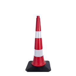 90 CM KAUÇUK TABANLI TRAFİK VE REKLAM KONİSİ