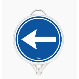 Sola Mecburi Yön Yuvarlak Levha Tek Taraf Baskı