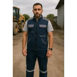 Alt üst yazlık pantolon yelek takımı