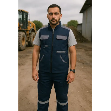 Alt üst yazlık pantolon yelek takımı