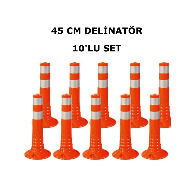 TPU Delinatör 45 cm 10 lu Set