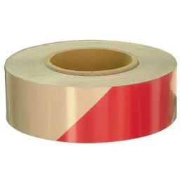 Kırmızı-Beyaz Reflektif Bant 50mm x 46mt