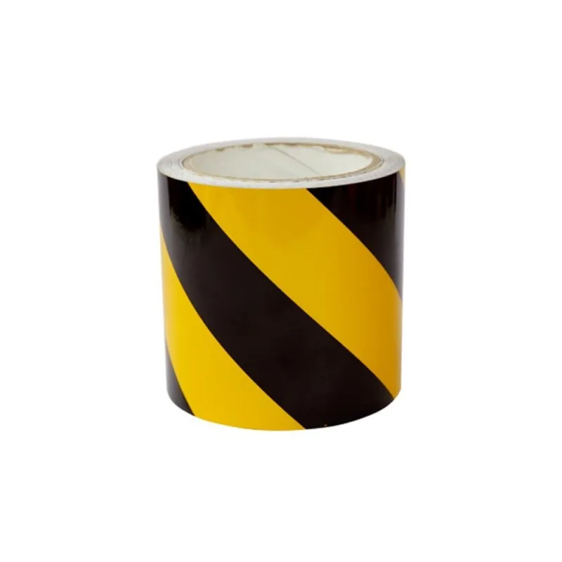 Sarı Siyah Çift Renk Reflektif Bant 100mm x 46mt