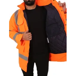 TP Orange Yüksek Görünüklü Fosforlu İşçi parkası