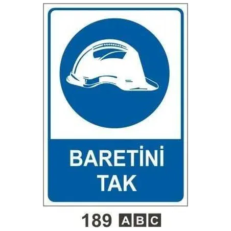 Baretini Tak Uyarı İkaz Levhası