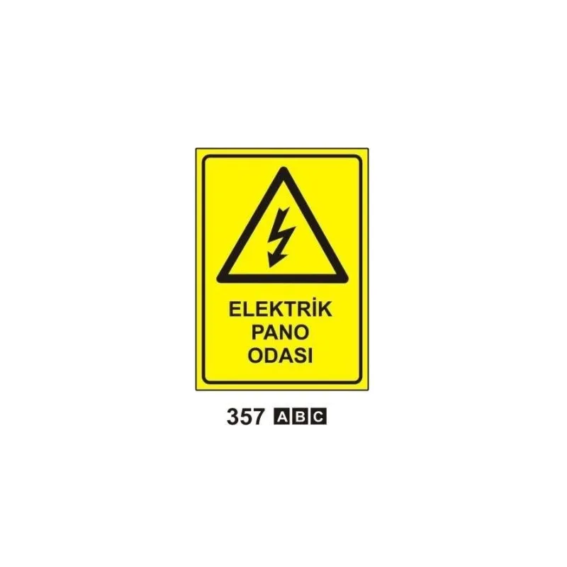 Elektrik Pano Odası Uyarı ikaz Levhası