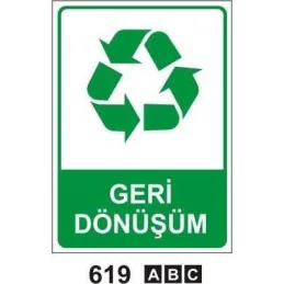 Geri Dönüşüm Uyarı Levhası