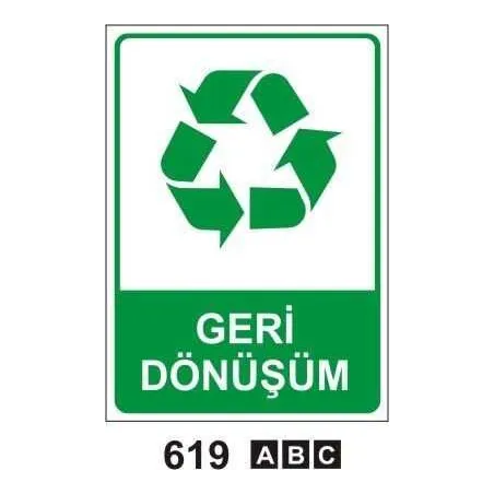 Geri Dönüşüm Uyarı Levhası