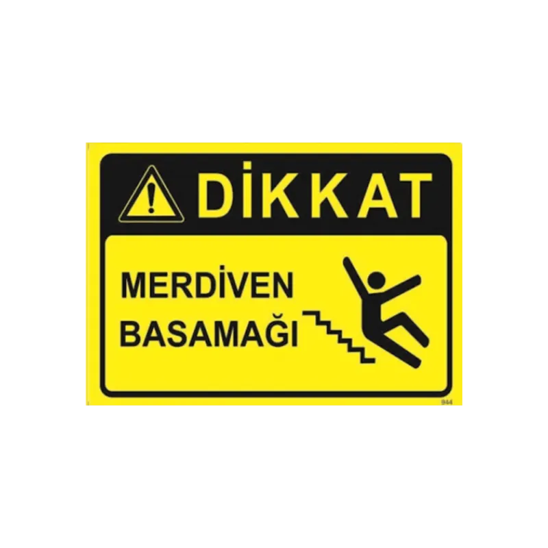 Merdiven Basamağı Uyarı Levhası