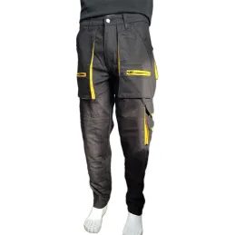 Çok Cepli Teknik Siyah İş Pantolonu