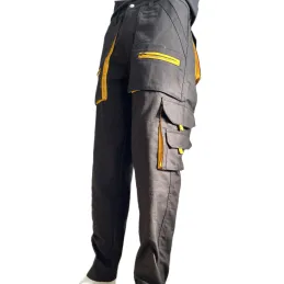 Çok Cepli Teknik Siyah İş Pantolonu