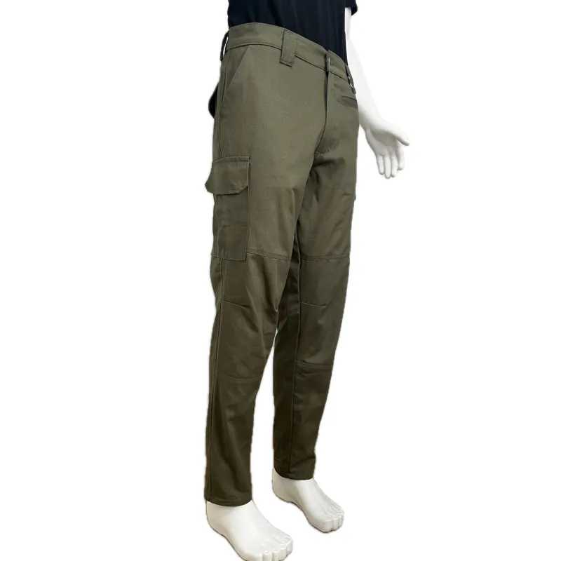 Çok cepli özel tasarım haki iş pantolonu