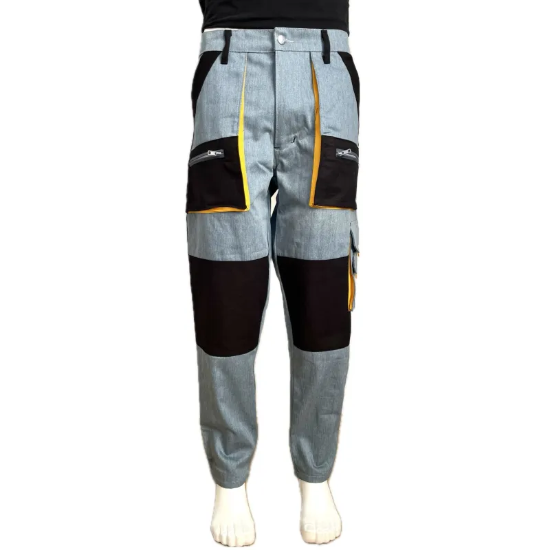 Çok cepli Kot tasarım teknik iş pantolonu