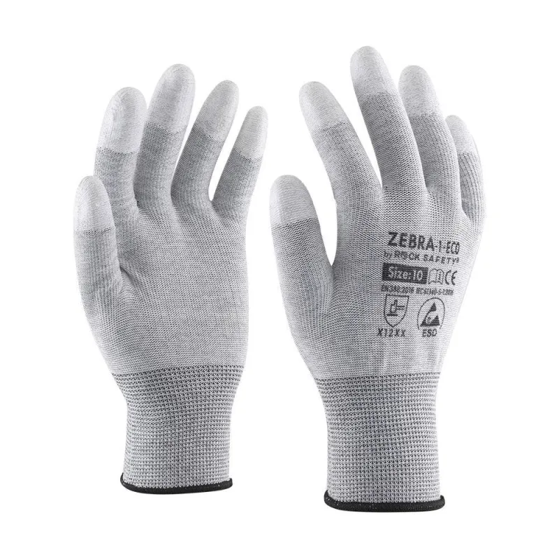 ZEBRA PARMAK UCU KAPLI ESD ELDİVEN no:10