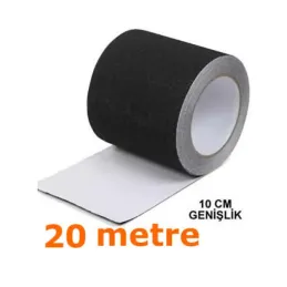 Siyah Kaydırmaz Bant - 100 mm x 20 Metre - Suya Dayanıklı Merdiven ve Zemin Bandı